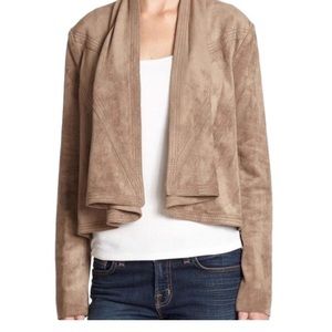 BCBG Tan Jimmie Faux Suede Jacket